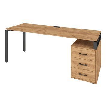 Офисный письменный стол руководителя Loft Details LM200b Дуб крафт золотой