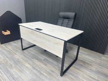 Офисный письменный стол Loft Details KS 160b Сосна лофт белая, 18 мм