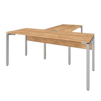 Офисный письменный стол руководителя Loft Details KPB180 с брифингом Дуб крафт золотой с царгой