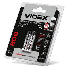Аккумулятор Ni-MH Videx HR03/AAA 800mAh double blister/2шт (HR03/800/2DB)