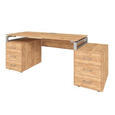 Офісний письмовий стіл Loft Details LL135 Дуб крафт золотий з царгою