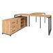 Офисный письменный стол руководителя Loft Details FB180b с брифингом Дуб крафт золотой