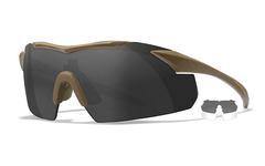 Защитные баллистические очки Wiley X VAPOR 2.5 Серые/прозрачные линзы/матовая телесная оправа