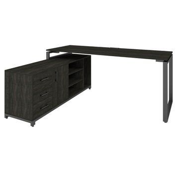 Офисный письменный стол руководителя Loft Details F200b Морское дерево
