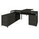 Офисный письменный стол руководителя Loft Details FLB180b с брифингом Морское дерево с царгой