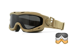 Захисні балістичні окуляри Wiley X SPEAR Dual Сірі/Прозорі/Помаранчеві лінзи/Матова тілесна оправа