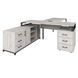 Офисный письменный стол руководителя Loft Details FLB180b с брифингом Сосна лофт белая с царгой