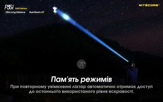 Лазерний ліхтар Nitecore P35i 3000 люмен
