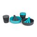 Набір посуду Sea to Summit DeltaLight Camp Set 2.2 (2 mugs, 2 Bowls, 2 Delta Cutlery Sets), Pacific Blue/Grey, (STS ADLTSET2.2)