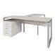 Офисный письменный стол руководителя Loft Details LB180 с брифингом Сосна лофт белая с царгой