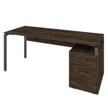 Офисный письменный стол руководителя Loft Details LM180b Венге винтаж с царгой