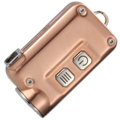 Ліхтар наключний Nitecore TINI Cu, 380 люмен (USB), мідний
