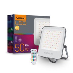Світлодіодний прожектор VIDEX 50W RGB 220V LED 3000-6500K VL-F3-50-RGB