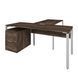 Офисный письменный стол руководителя Loft Details LMB180 с брифингом Венге винтаж с царгой
