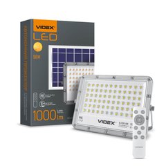 Прожектор на сонячній батареї VIDEX 1000LM 5000K 3.2V LED FSO2-505 автономний
