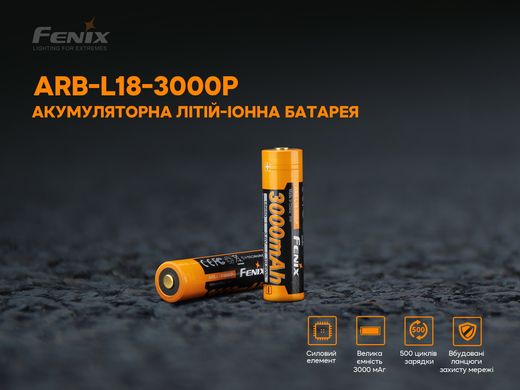 Акумулятор Fenix ARB-L18-3000P 18650 Li-Ion 3000 mAh