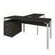 Офисный письменный стол руководителя Loft Details LMB180 с брифингом Морское дерево с царгой