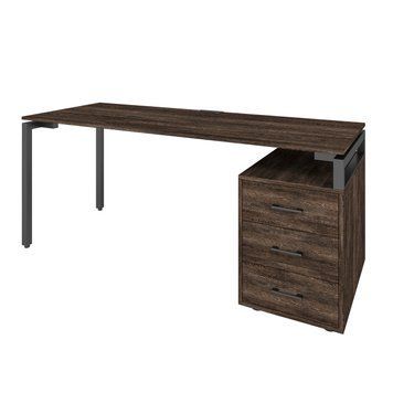 Офисный письменный стол руководителя Loft Details LP180b Венге винтаж