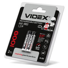 Акумулятор Ni-MH Videx HR03/AAA 1000mAh double blister/2шт (HR03/1000/2DB)