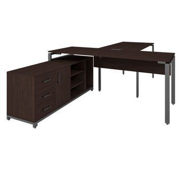 Офисный письменный стол руководителя Loft Details FMB200b с брифингом Венге магия с царгой