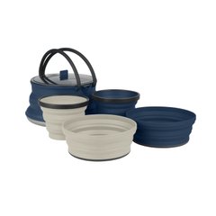 Набор посуды Sea to Summit X-Set 12 (Navy Kettle, Navy Bowl&Mug, Sand Bowl&Mug) STS AXSET12NB