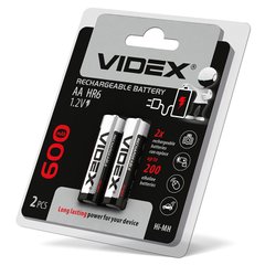 Аккумулятор Videx HR6/AA 600mAh double blister/2шт (HR6/600/2DB)