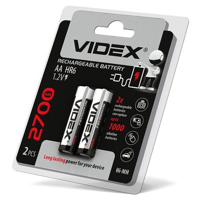 Аккумулятор Videx HR6/AA 2700mAh double blister/2шт (HR6/2700/2DB)