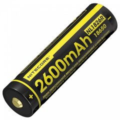 Аккумулятор 18650 (2600mAh) Nitecore NL1826R (USB)