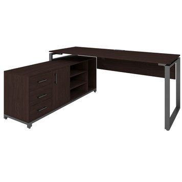 Офисный письменный стол руководителя Loft Details F180b Венге магия с царгой
