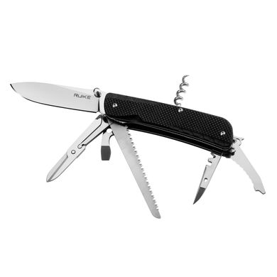 Нож многофункциональный Ruike Trekker LD42-B Black Sandvik 12C27