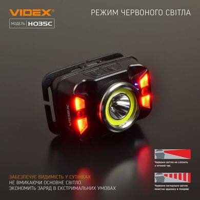 Налобний ліхтар VIDEX VLF-H035C 410Lm 5000K